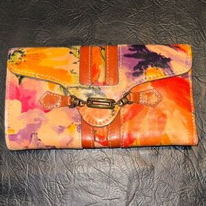 Patricia Nash rainforest collection, leather wallet, excellent condition